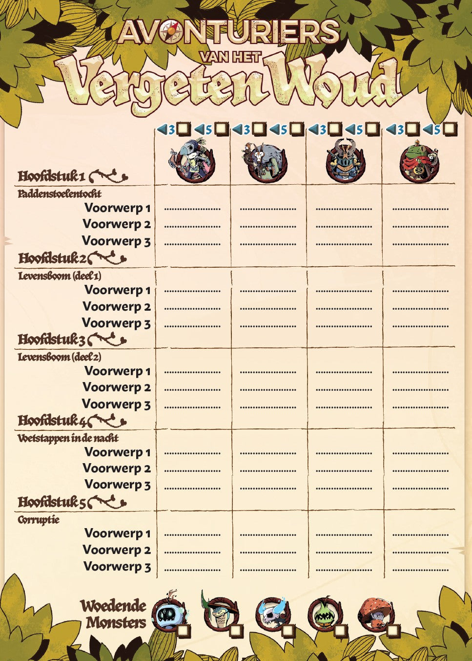 Avonturiers van het Vergeten Woud - Campagneblaadje